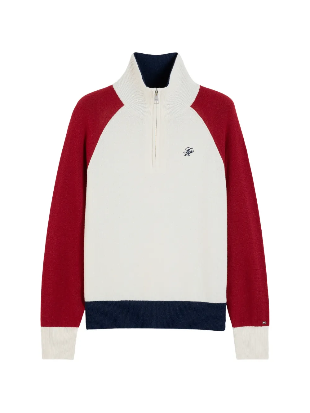 Tommy Hilfiger raglan-sleeve quarter-zip jumper