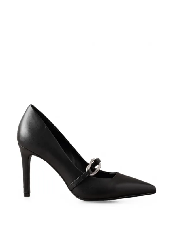 Calvin Klein Pointed-toe Buckled Pumps in Black