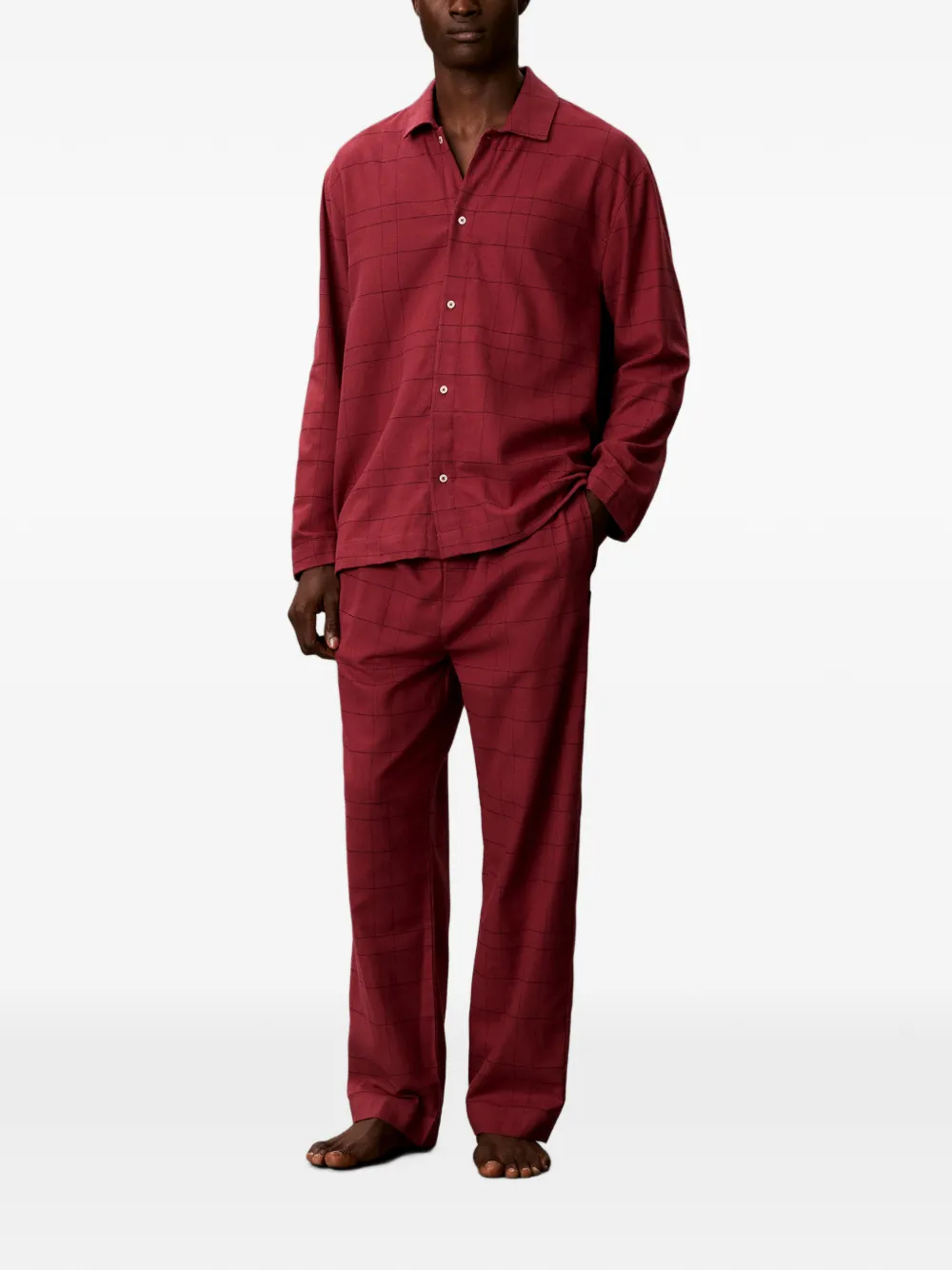 Calvin Klein Underwear check-pattern pyjamas Rood