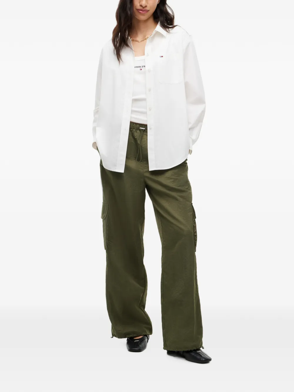 Tommy Hilfiger Blouse met logopatch Wit