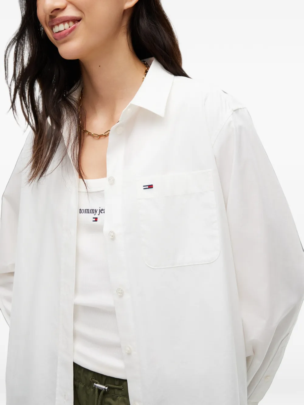 Tommy Hilfiger Blouse met logopatch Wit