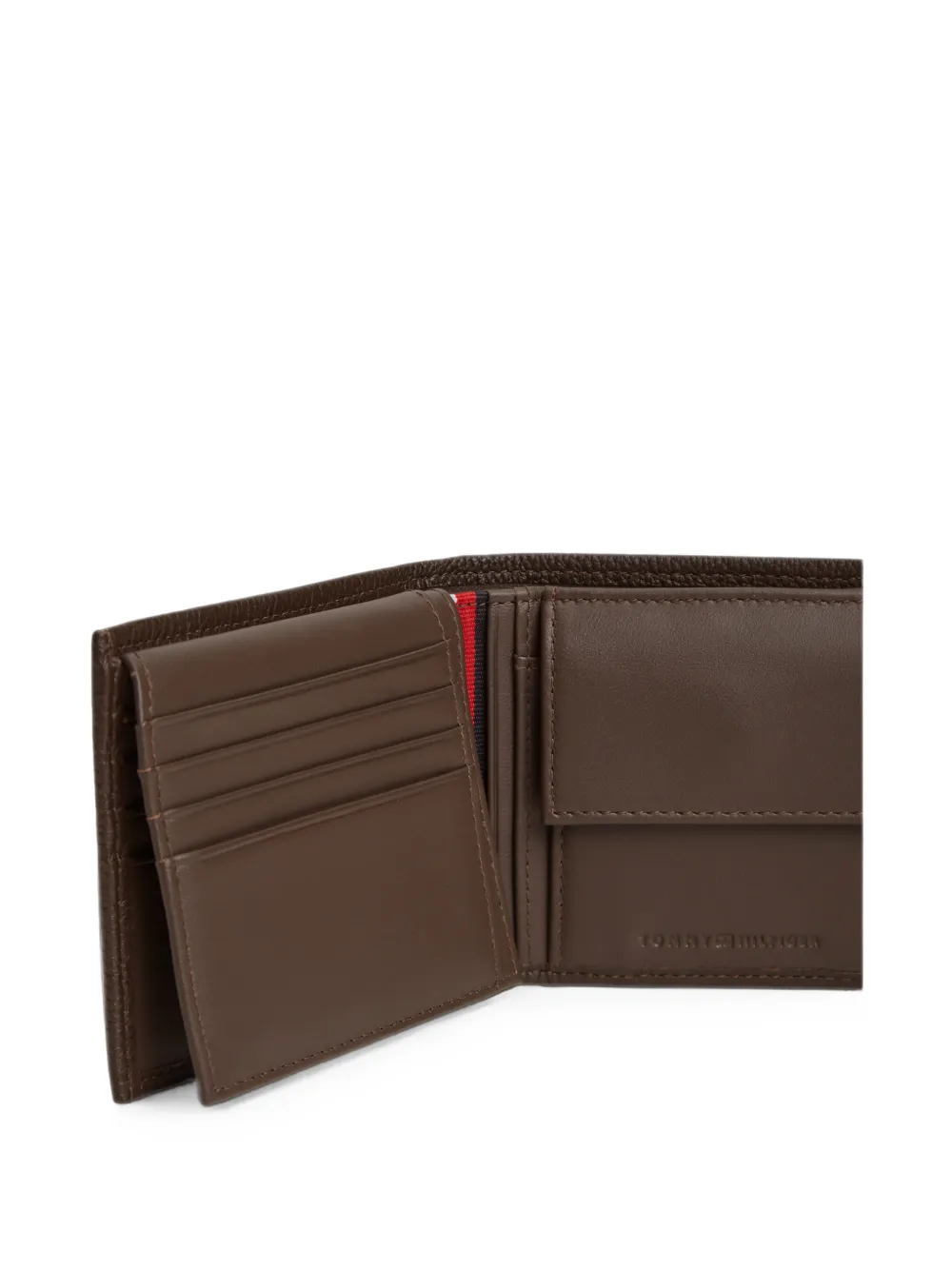 Tommy Hilfiger Portemonnee met logoplakkaat Bruin