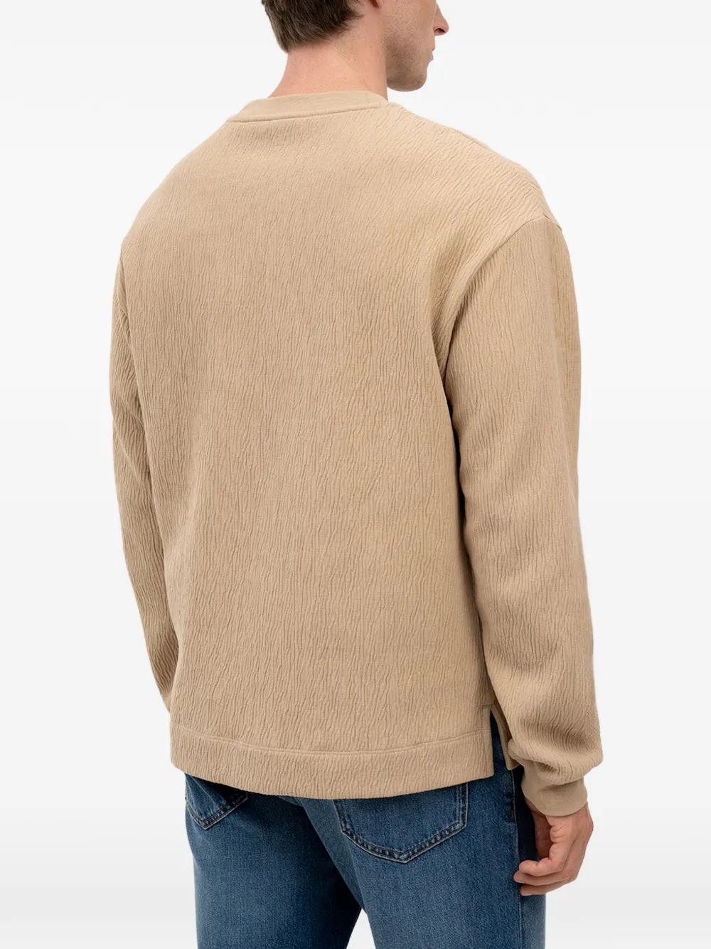 HUGO Sweater met ronde hals Beige