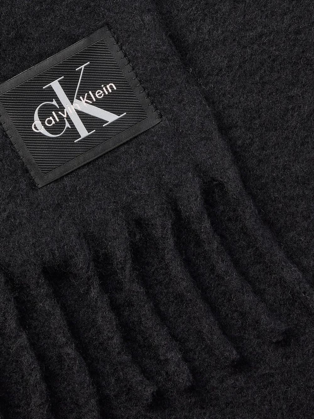 Calvin Klein Sjaal met logopatch Zwart