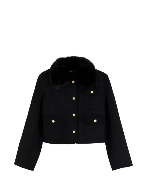 Tommy Hilfiger faux-fur collar buttoned jacket