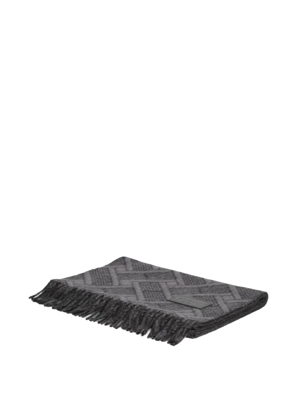 Tommy Hilfiger wool jacquard scarf Grijs