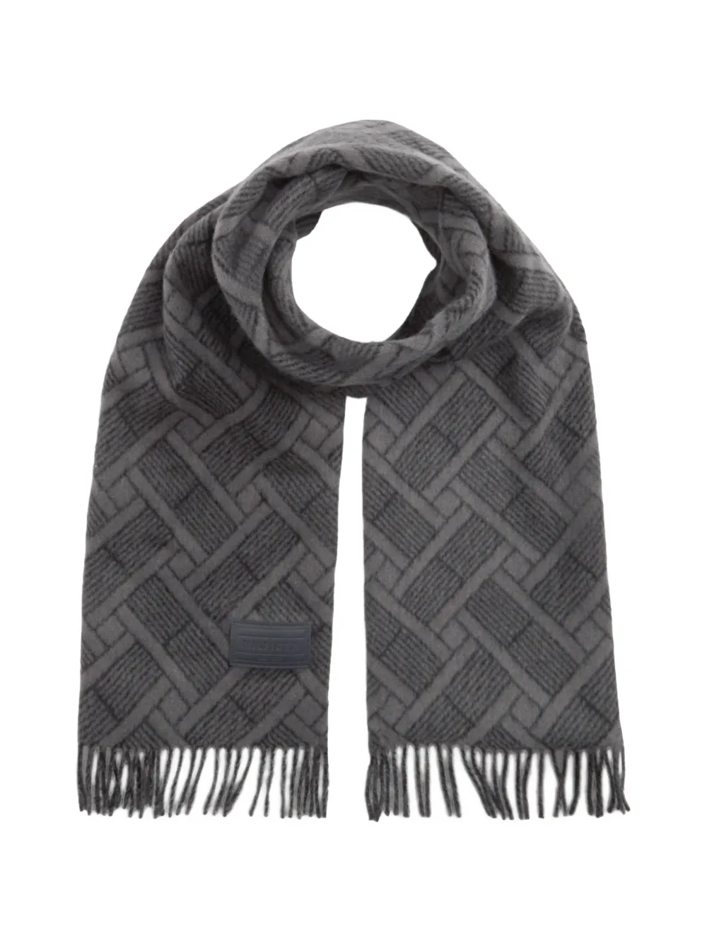 Tommy Hilfiger wool jacquard scarf Grijs