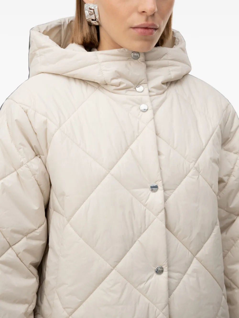 BOSS Gevoerd jack met capuchon Beige