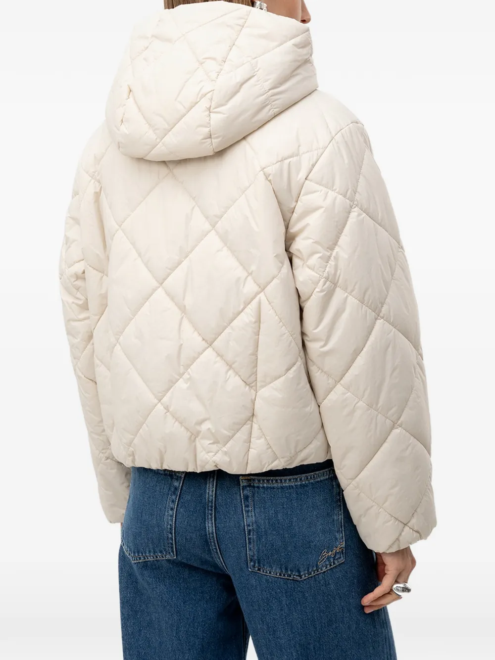 BOSS Gevoerd jack met capuchon Beige