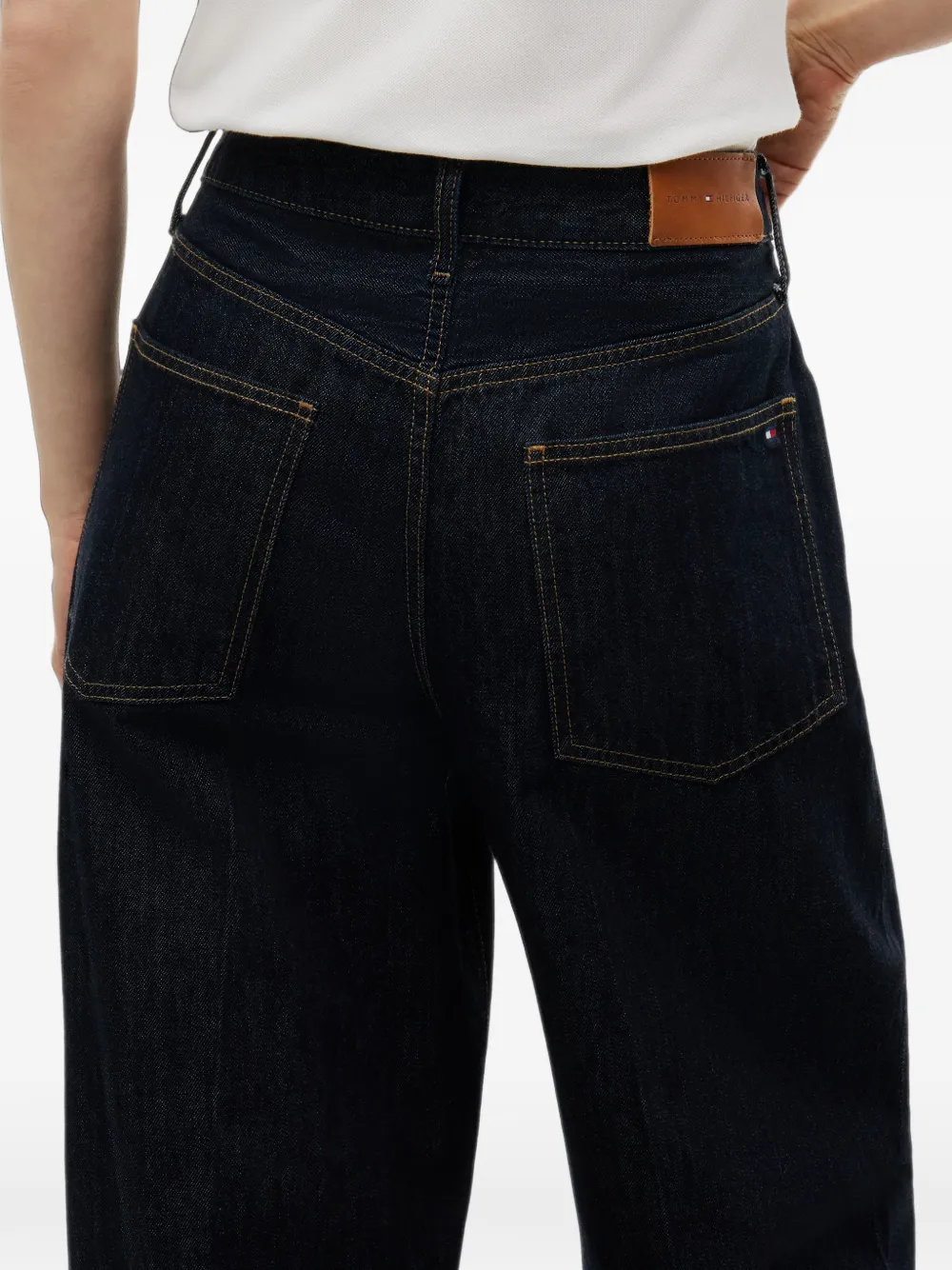 Tommy Hilfiger Quinn mid-waist jeans met wijde pijpen Blauw