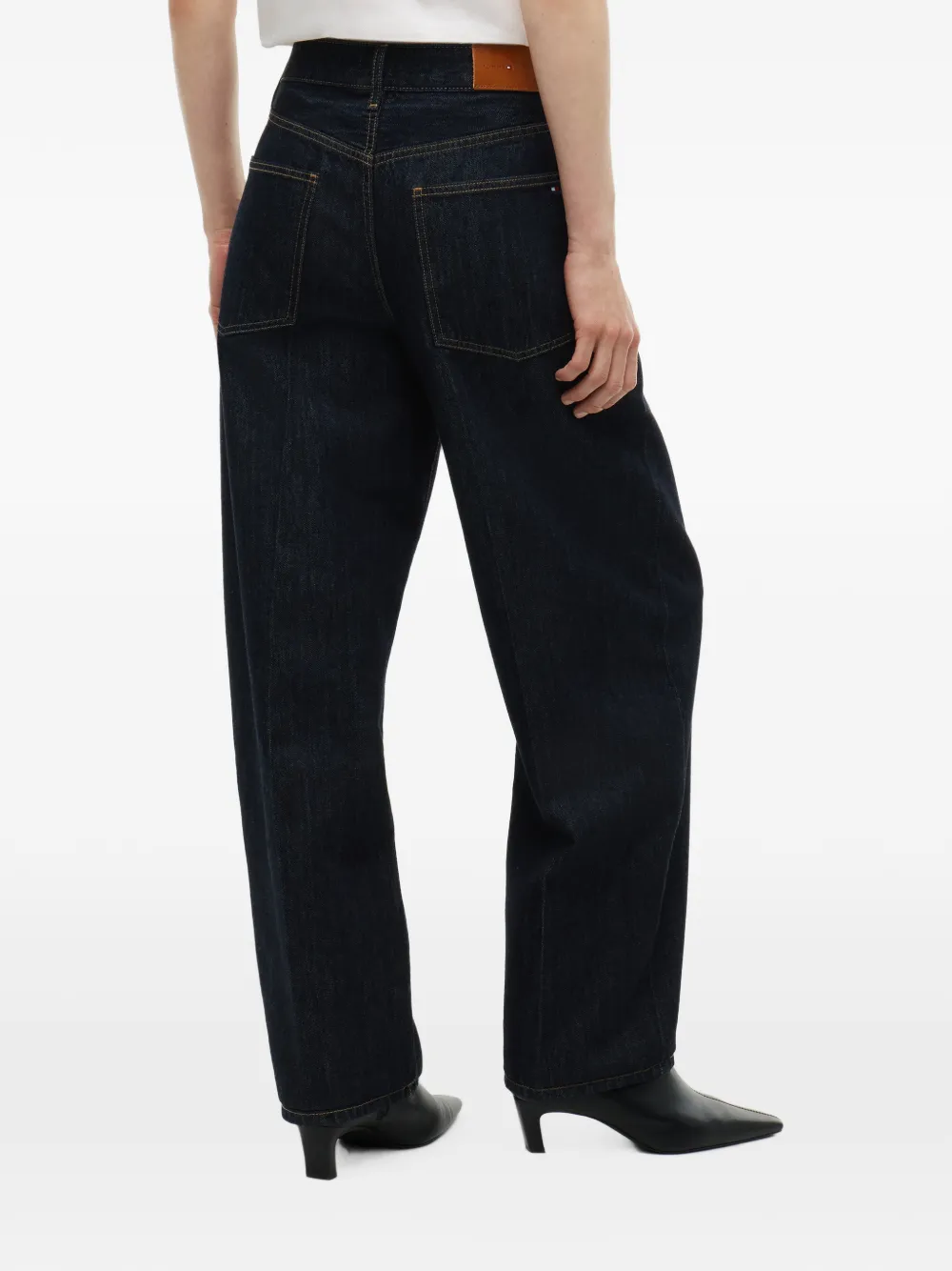 Tommy Hilfiger Quinn mid-waist jeans met wijde pijpen Blauw