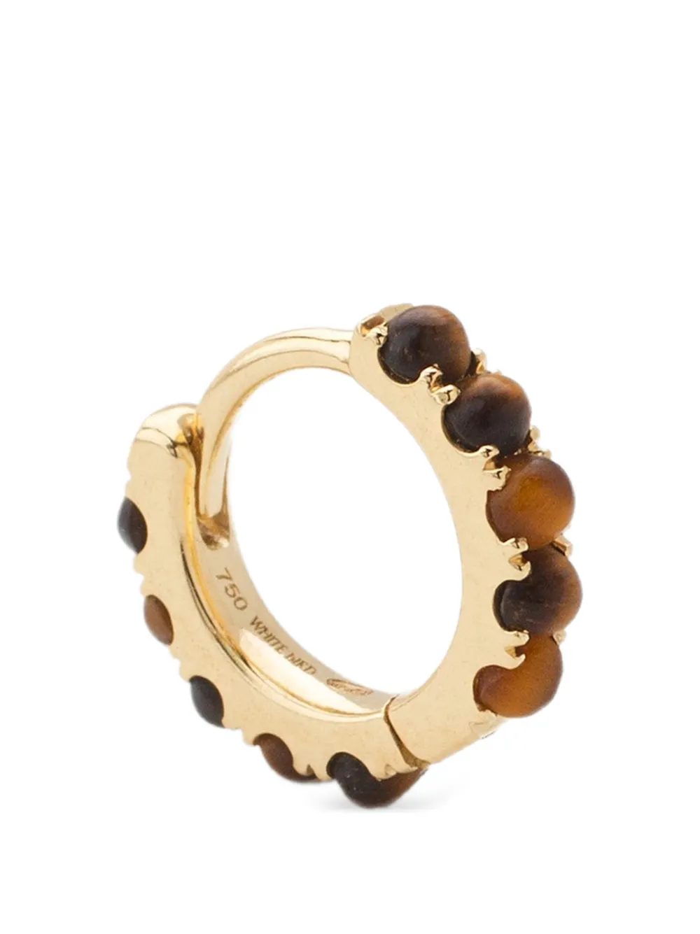 We by WHITEbIRD Ismène Tiger eye hoop earring