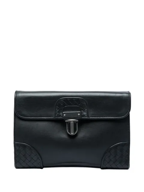 Bottega Veneta Pre-Owned 2012-2026 Intrecciato Trimmed Nappa Slide Lock clutch bag