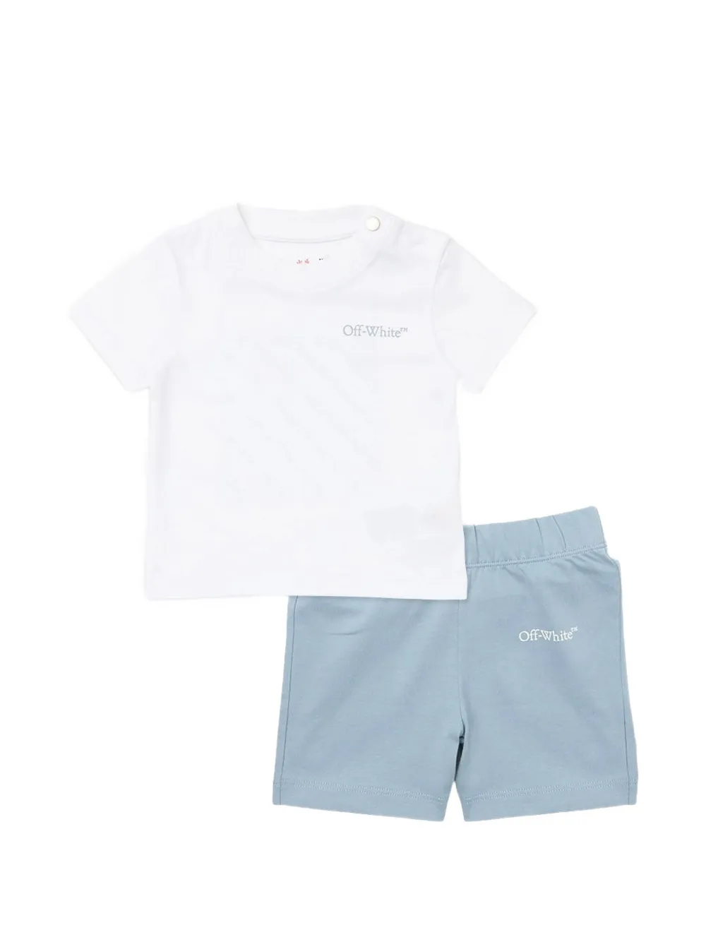 Off-White logo-print shorts set - Bianco