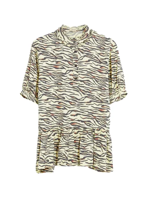 Bellerose Kids Avriel zebra-print ruffled dress