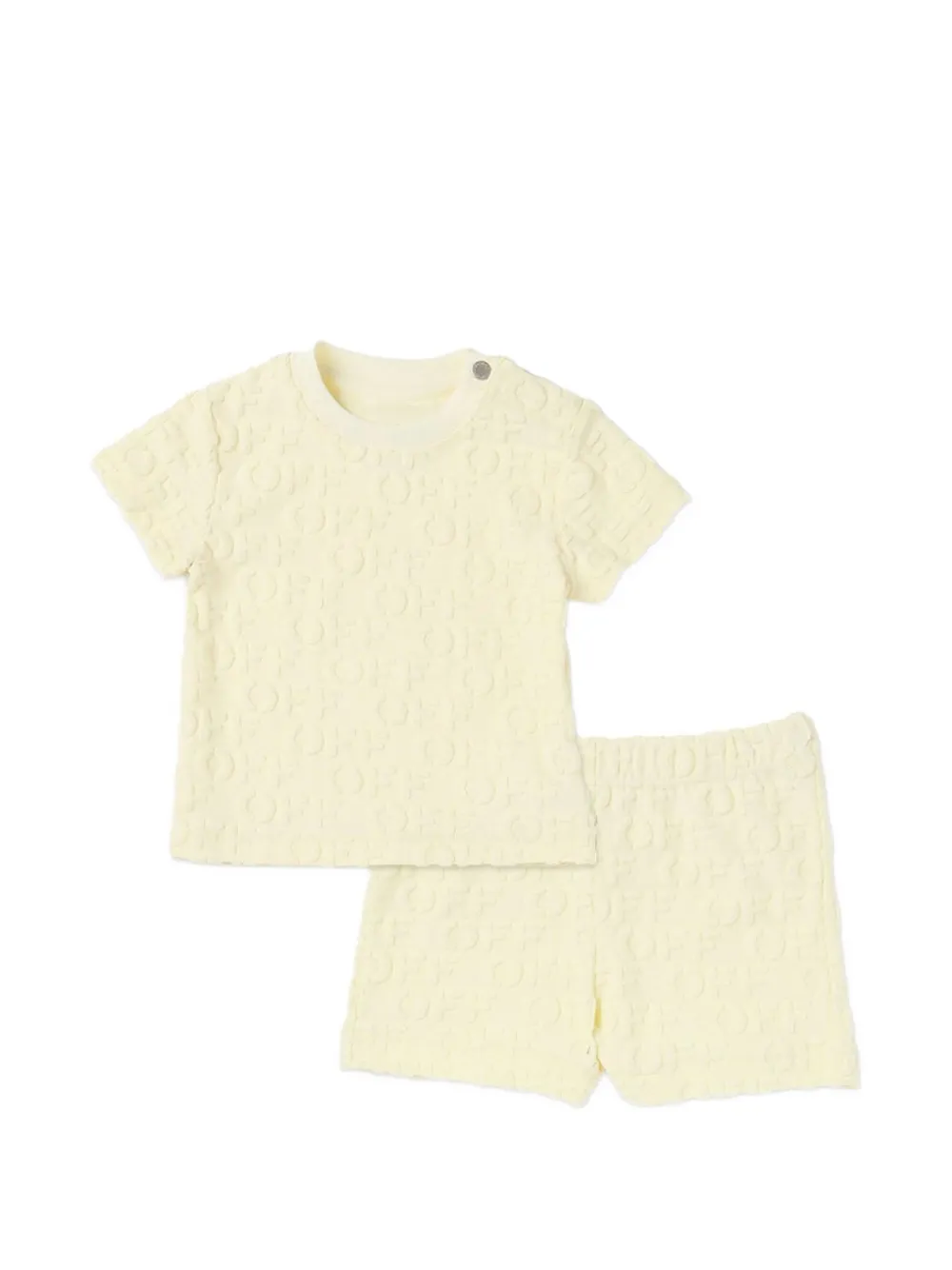 Off-White logo-embossed shorts set - Toni neutri