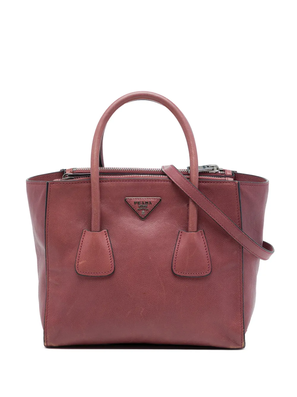Prada Pre-Owned 2013-2026 Glace Calf Twin Pocket satchel - Rosa