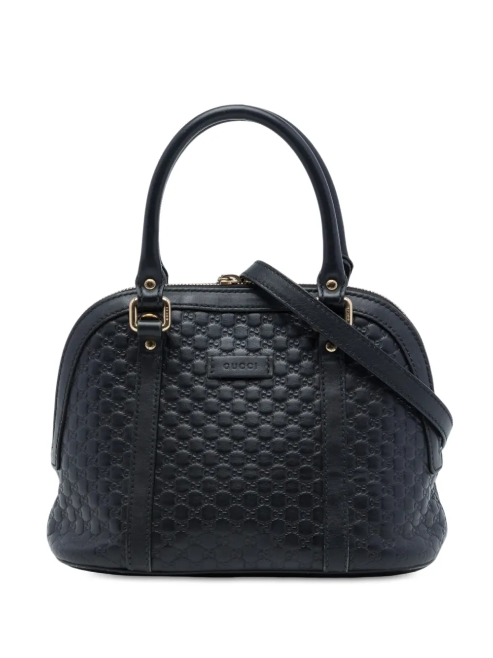 Gucci Pre-Owned 2016-2026 Mini Microguccissima Dome satchel - Black
