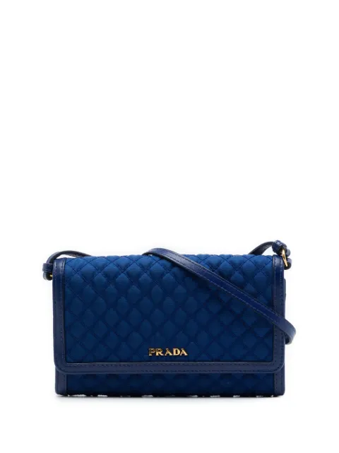 Prada Pre-Owned 2013-2026 Impuntu Tessuto Wallet on Strap Umhängetasche