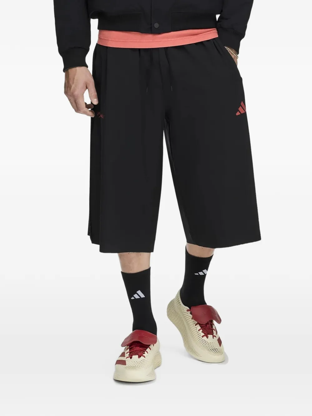 adidas Shorts met logoprint Zwart