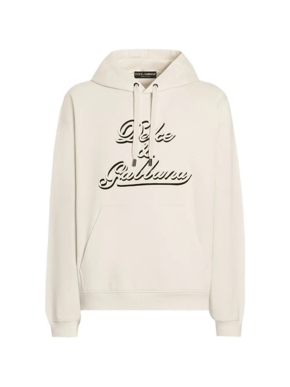 Dolce & Gabbana jersey hoodie with embroidery - Toni neutri
