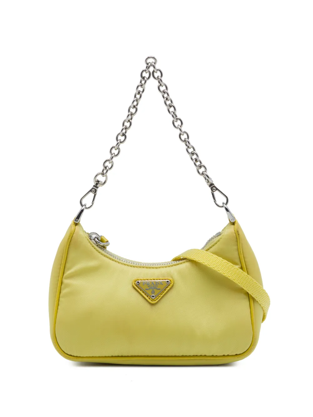 Prada Pre-Owned 2013-2026 Mini Tessuto Re Edition 2005 satchel - Giallo