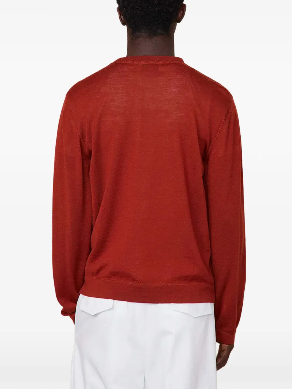 Officine Generale wool long-sleeve sweater Rood