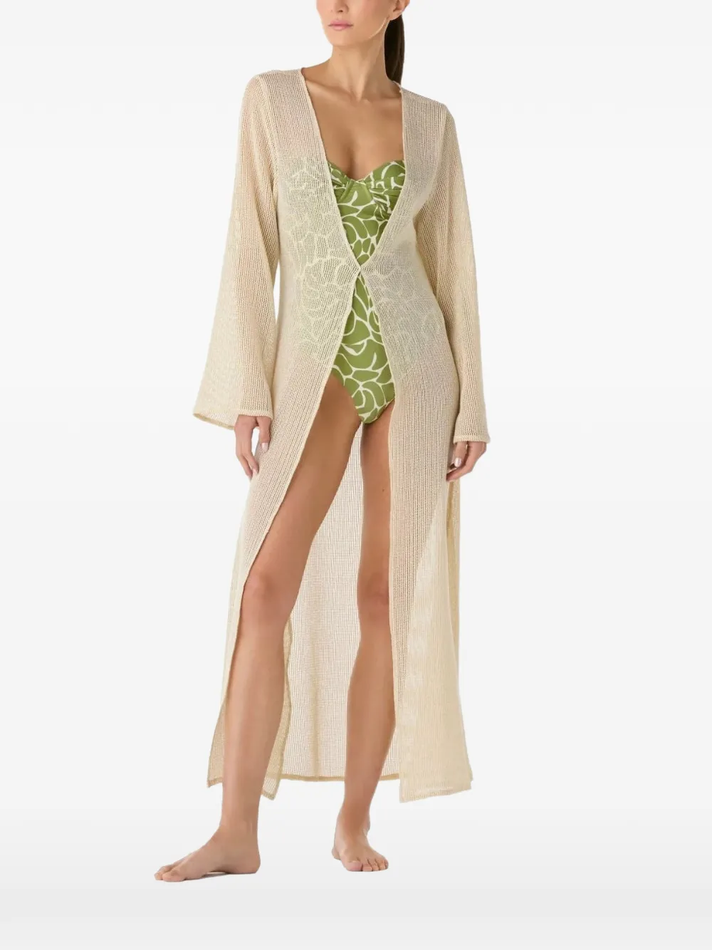 PALMACEA Eden sheer-knit kaftan