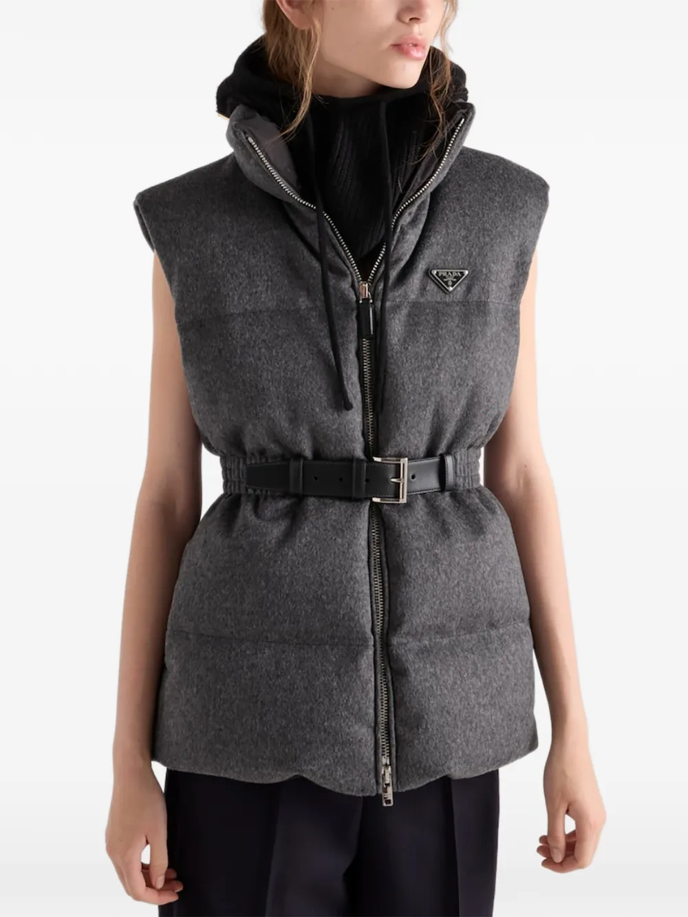 Prada Loden donsjack Grijs