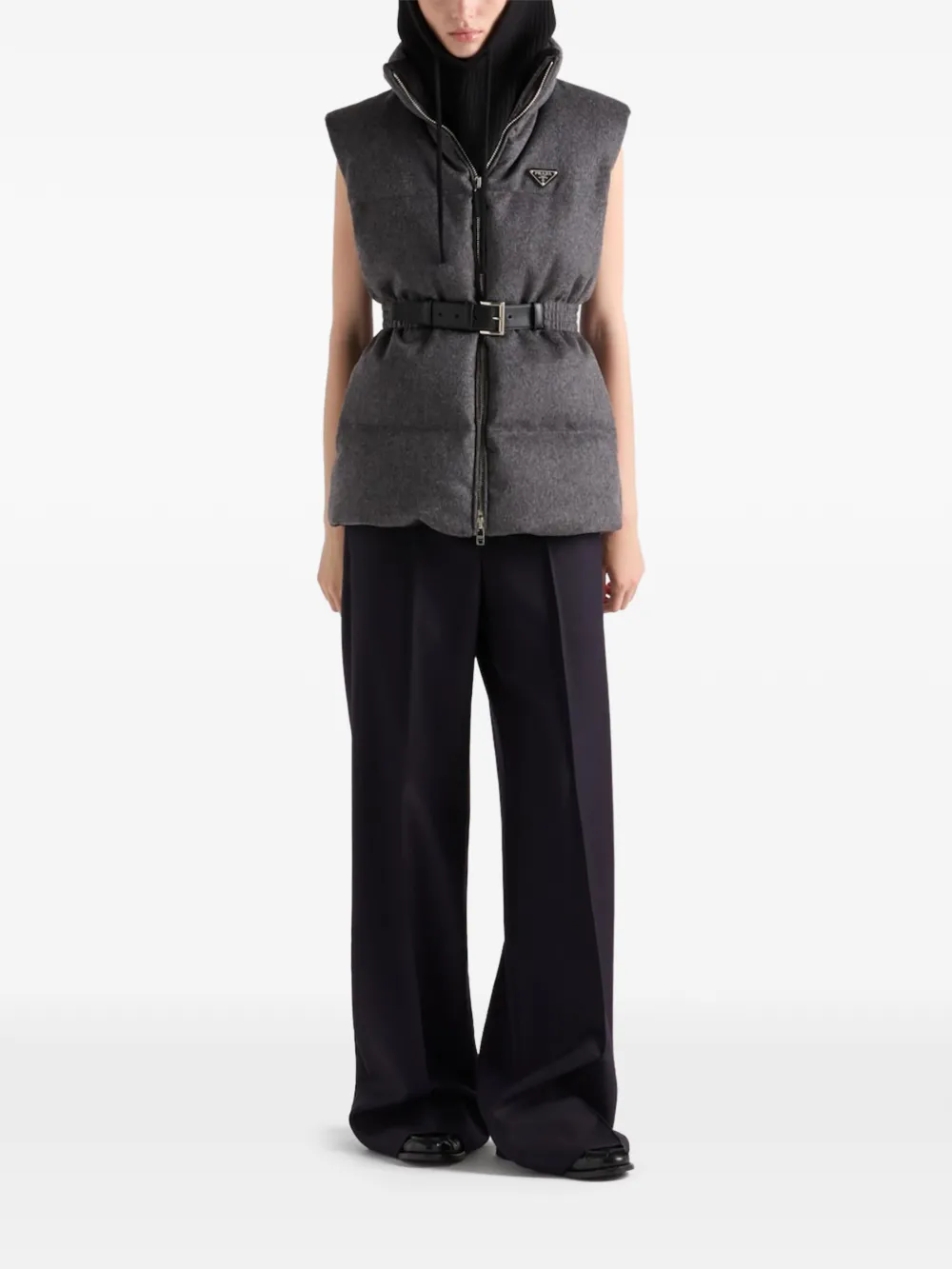 Prada Loden donsjack Grijs