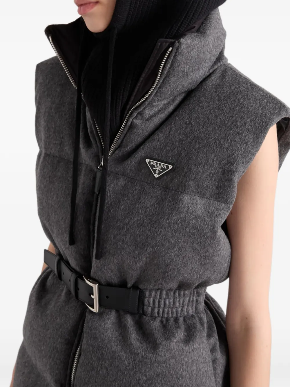 Prada Loden donsjack Grijs