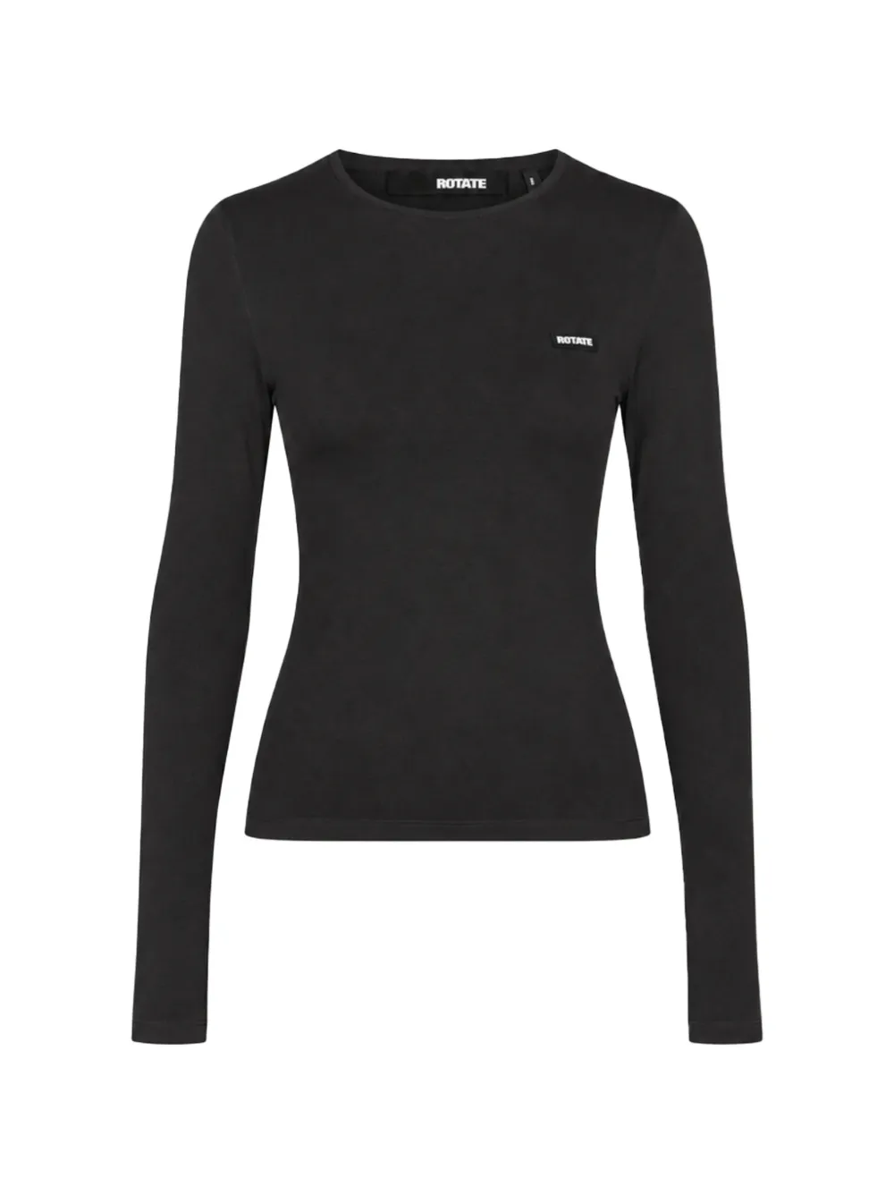 ROTATE BIRGER CHRISTENSEN t-shirt longues manches à patch logo - Noir ROTATE BIRGER CHRISTENSEN t-shirt longues manches à patch logo - Noir