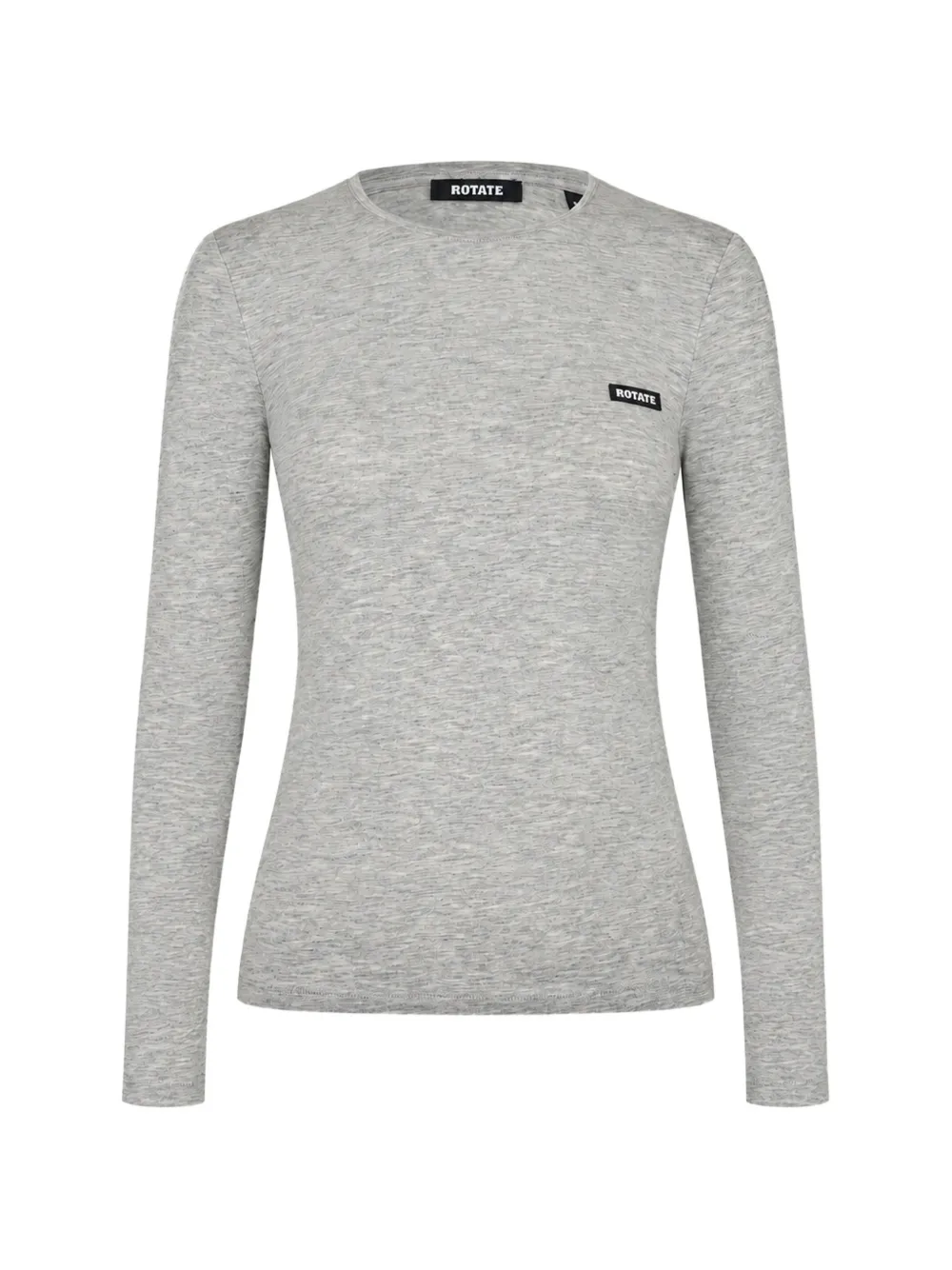 ROTATE BIRGER CHRISTENSEN t-shirt longues manches à patch logo - Gris ROTATE BIRGER CHRISTENSEN t-shirt longues manches à patch logo - Gris