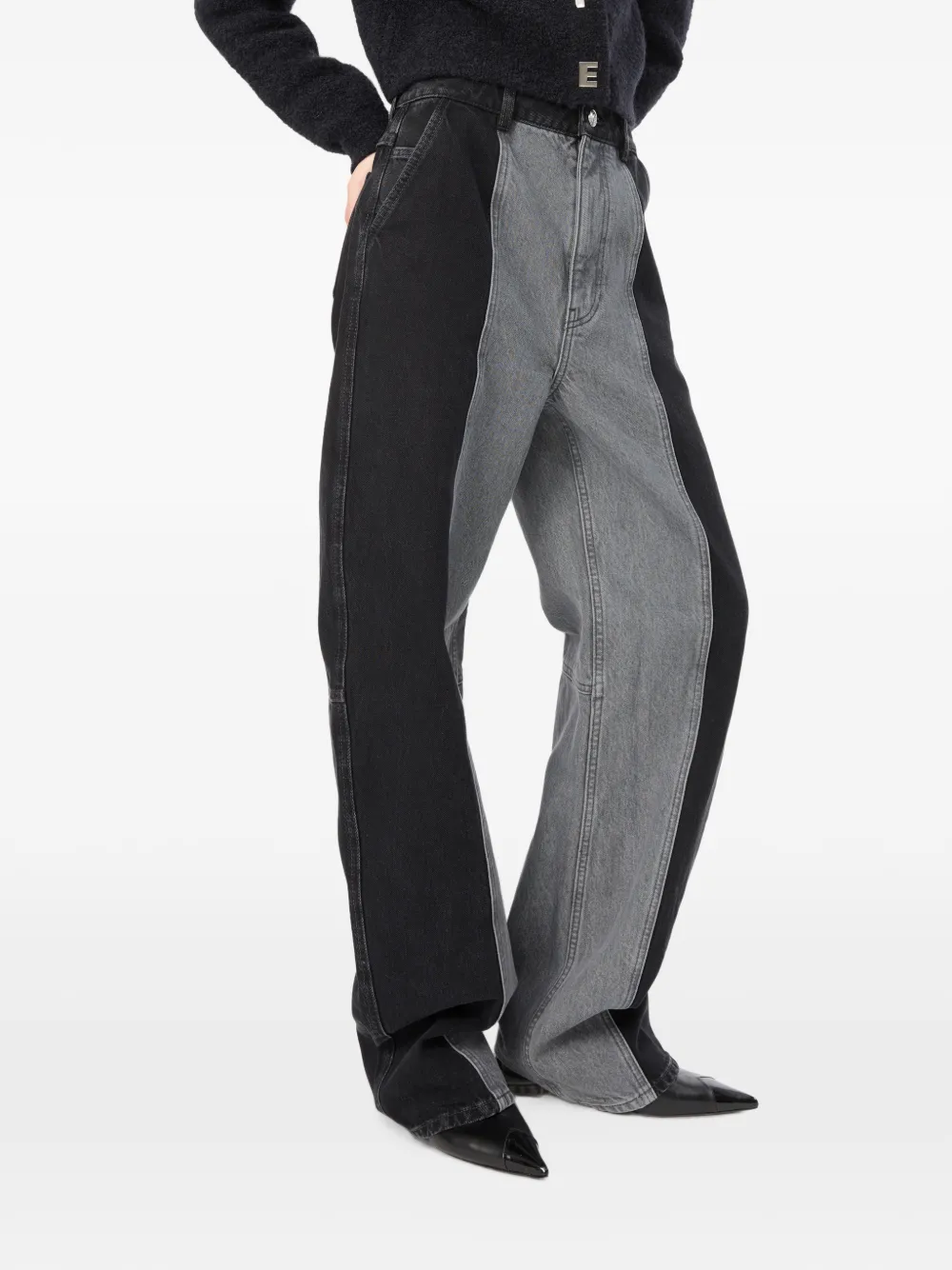 ROTATE BIRGER CHRISTENSEN Jeans met vlakken Zwart