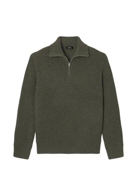 A.P.C. Daniel Trucker half-zip sweater