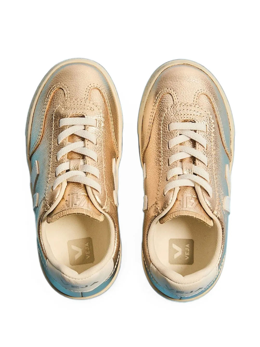 VEJA Kids Volley logo-patch low-top sneakers Goud