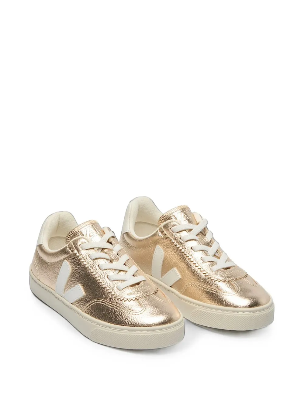 VEJA Kids Volley logo-patch low-top sneakers - Oro