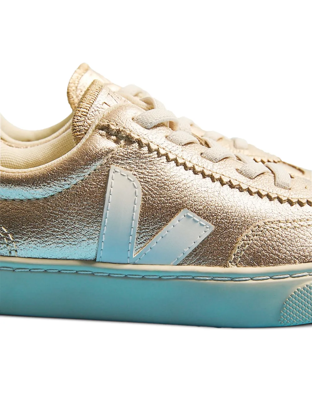 VEJA Kids Volley logo-patch low-top sneakers Goud