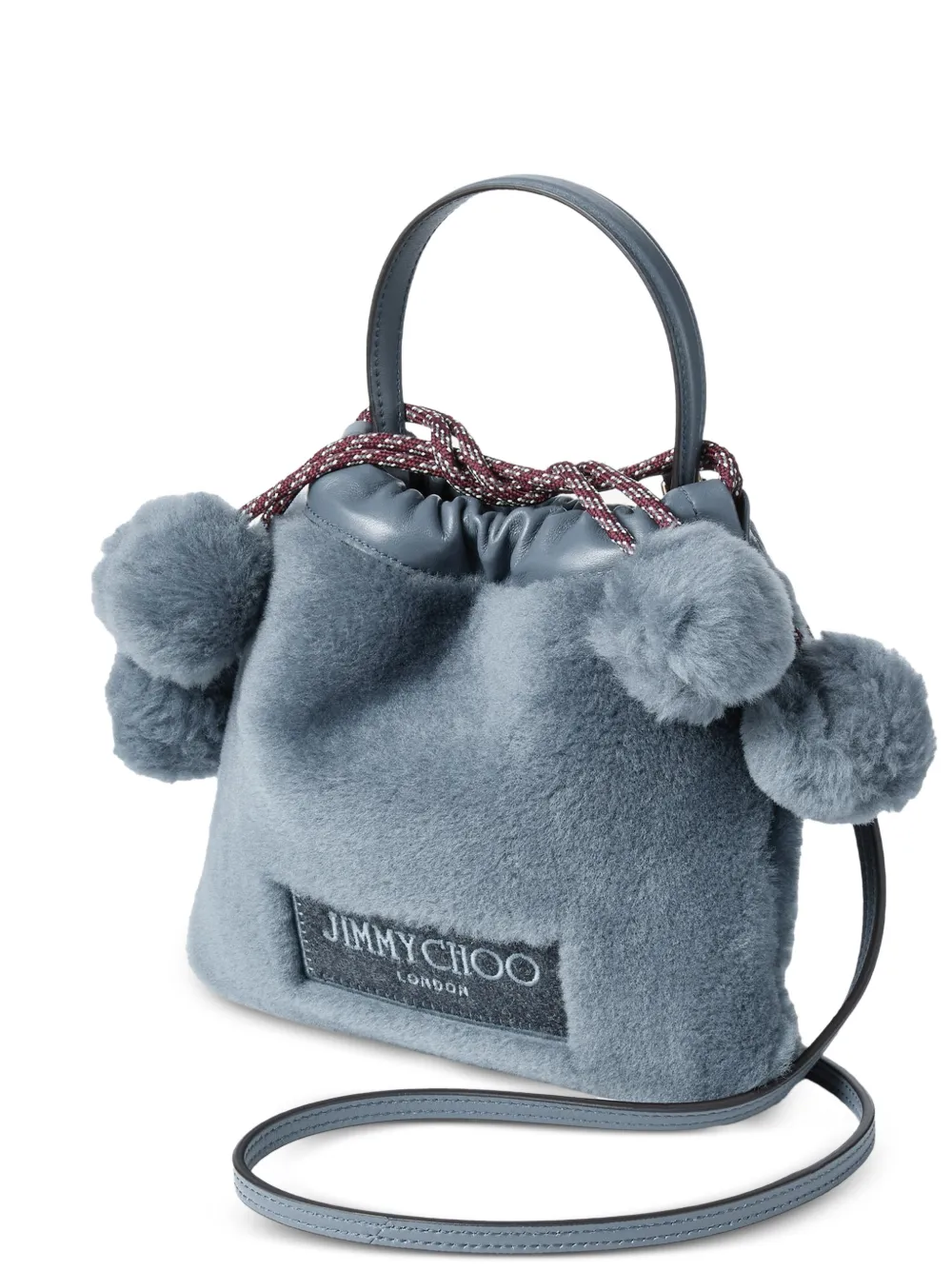 Jimmy Choo Lammy bucket-tas met trekkoord Blauw