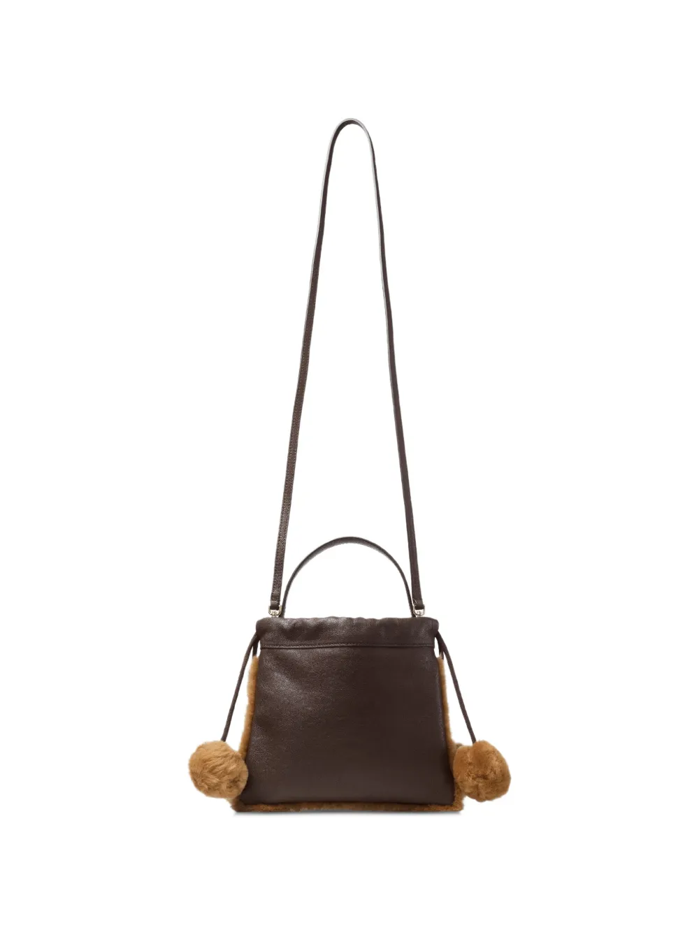 Jimmy Choo Bucket-tas met trekkoord en lammy afwerking Bruin