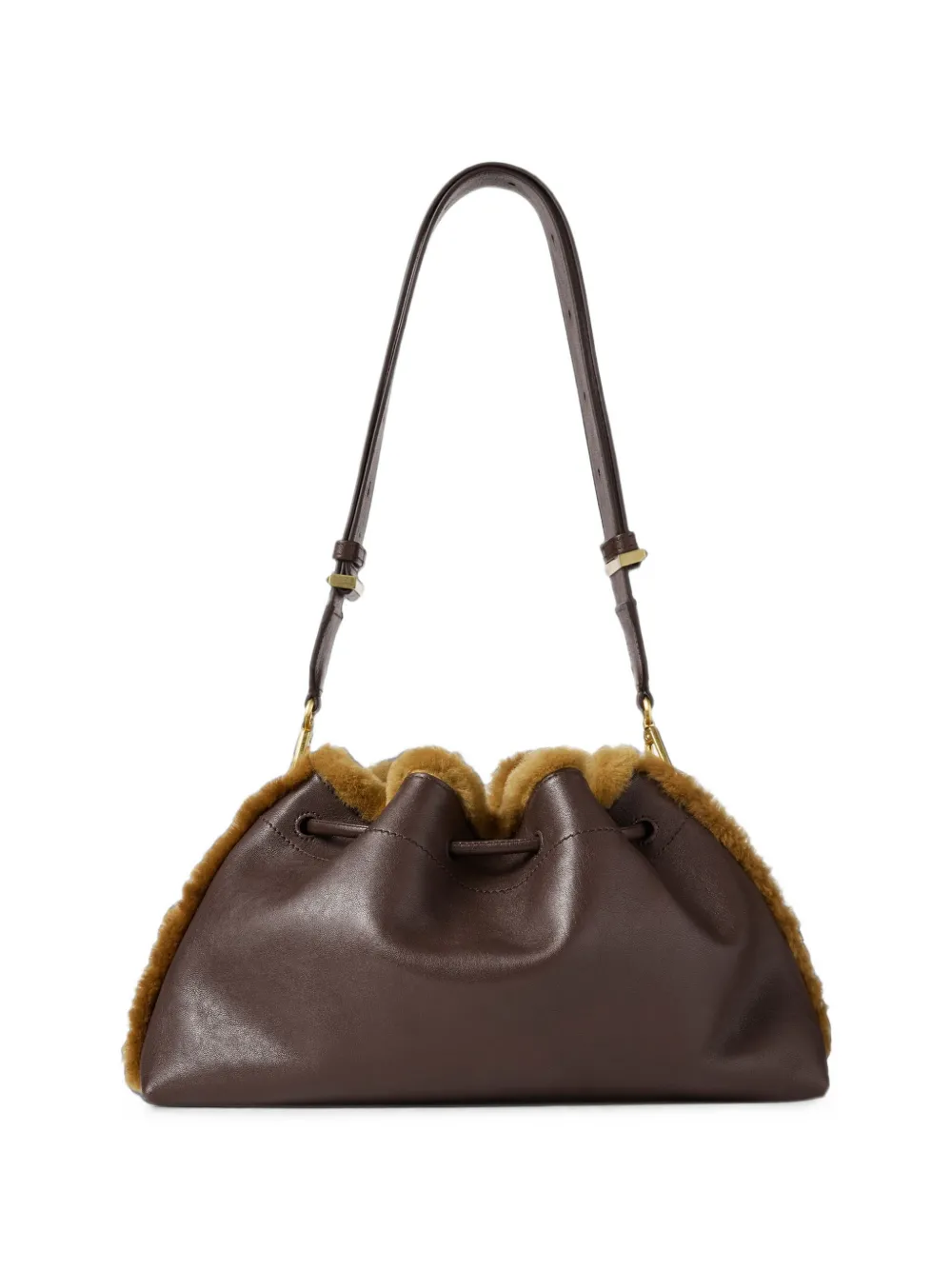 Jimmy Choo Bon schoudertas met lammy afwerking Bruin