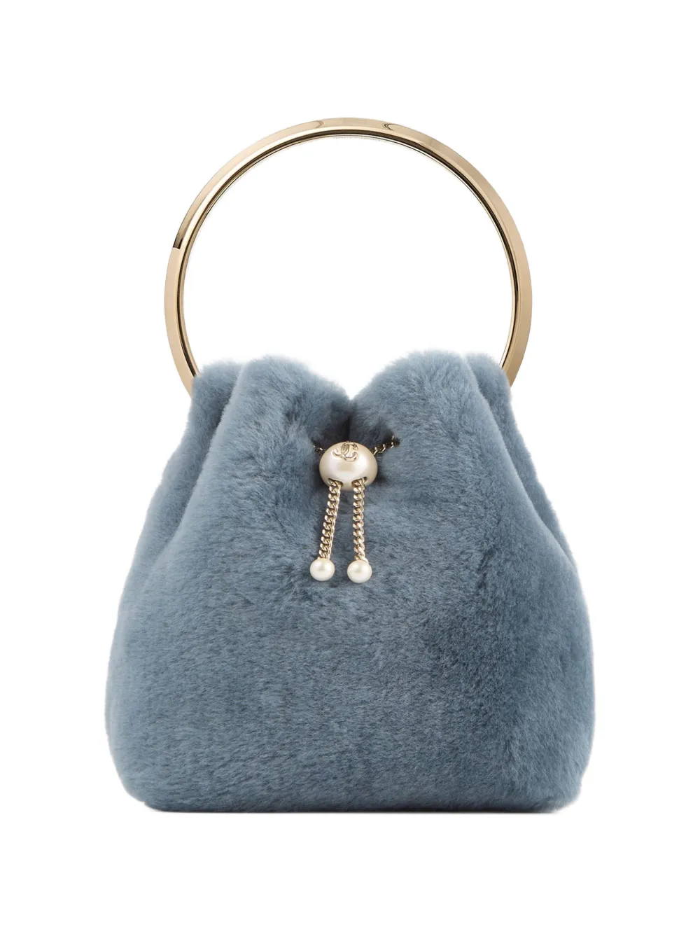 Jimmy Choo Bon Bon shearling bucket bag