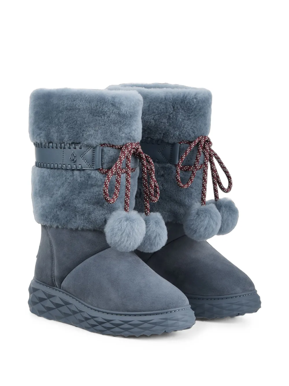 Jimmy Choo Cobi shearling-trim boots Blauw