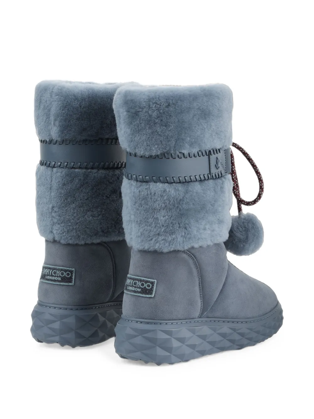 Jimmy Choo Cobi shearling-trim boots Blauw