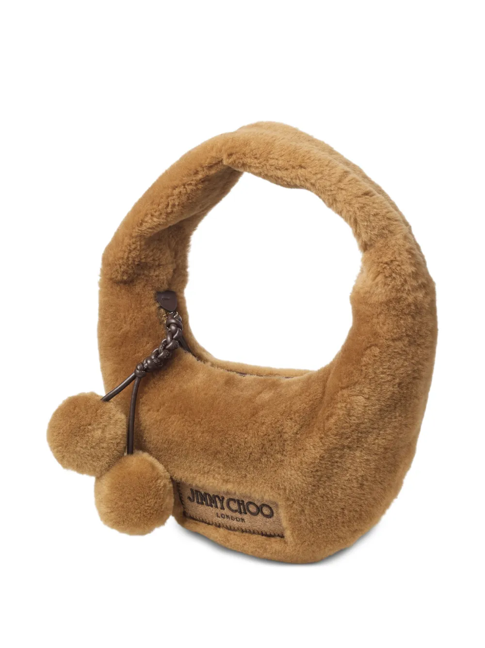 Jimmy Choo Winter lammy schoudertas Bruin
