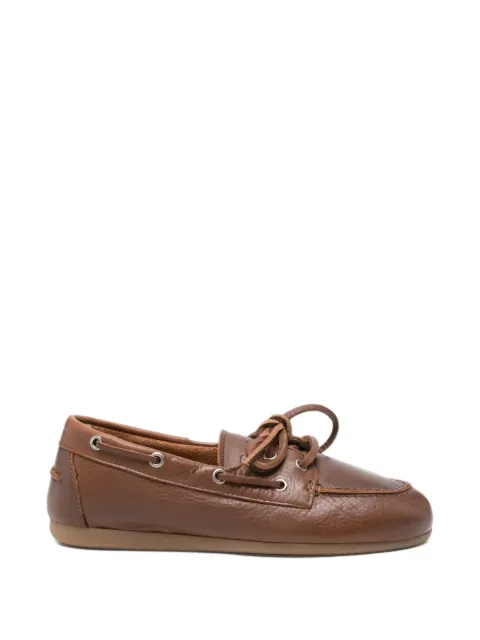 Posa lace-up leather boat shoes