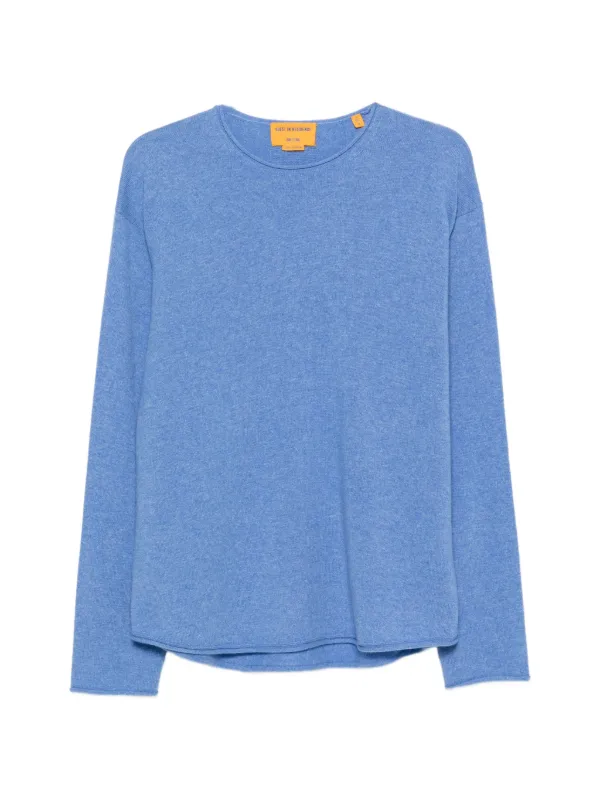 Guest In Residence Curved-hem Sweater in Blue