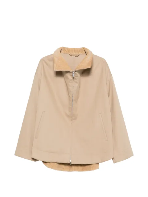 TOTEME chaqueta con cremallera y cuello de pana