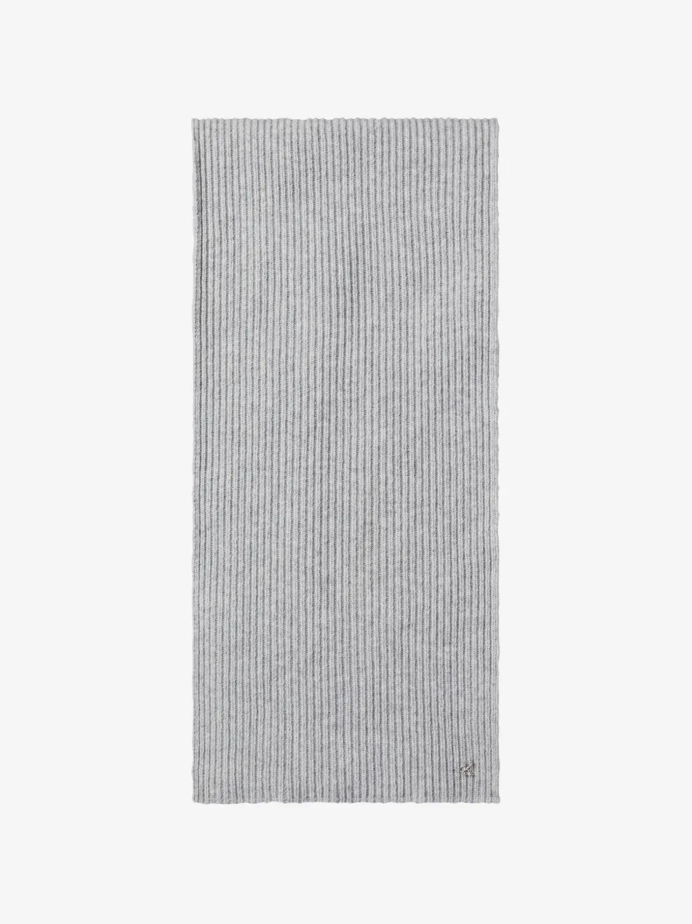 ribbed-knit logo-plaque scarf