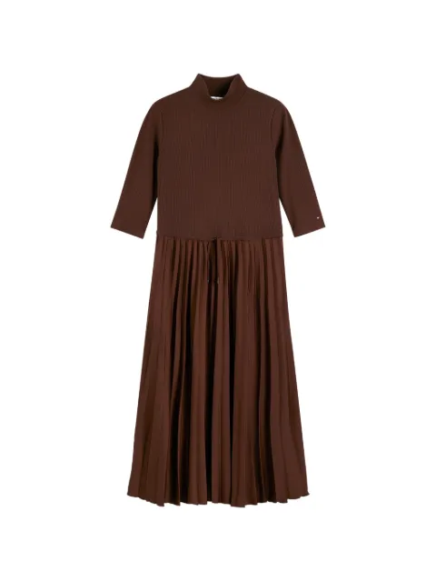 Tommy Hilfiger pleated drawstring-waist midi dress